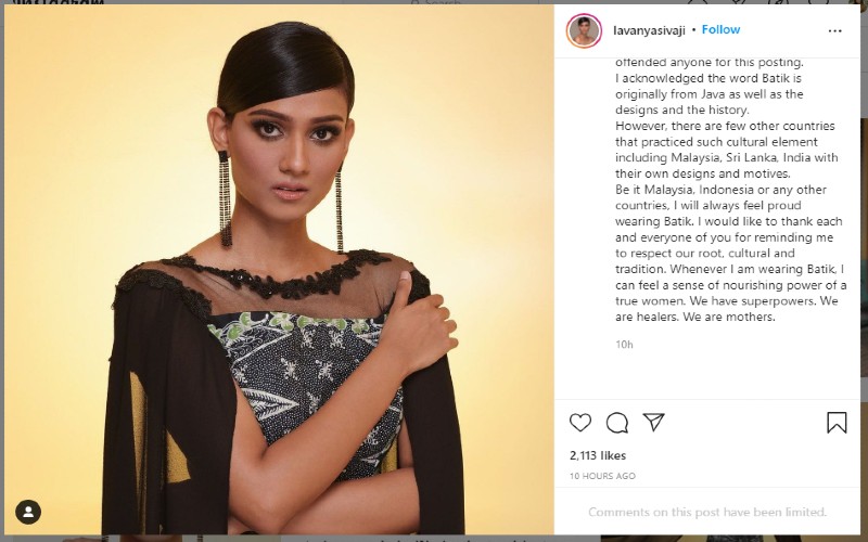 Miss World Malaysia 2021 Lavanya Sivaji minta maaf pada netizen Indonesia